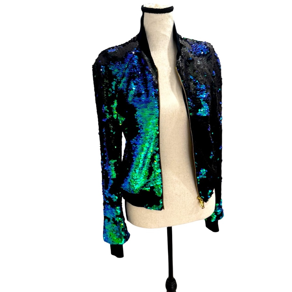 Juan Carlos Obando sequin Bomber Jacket Sz. 4